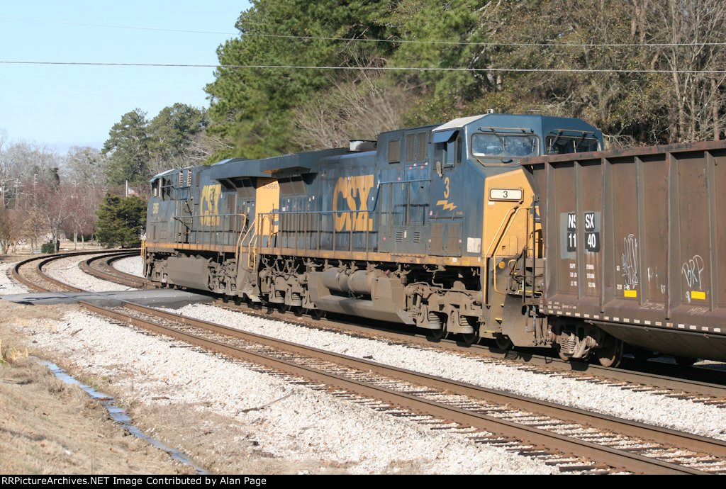 CSX 5366 and 3 cross College Street